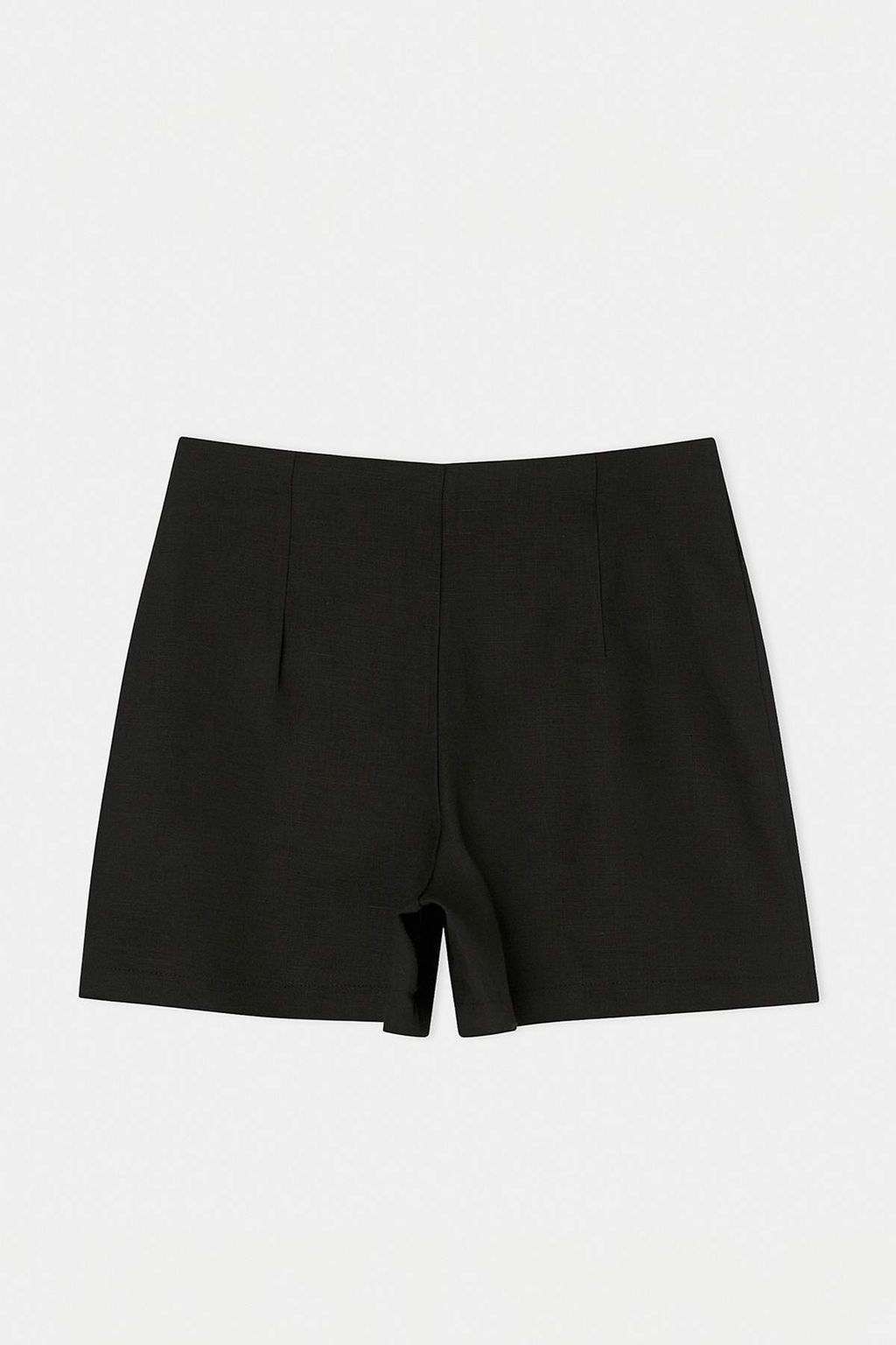 Siyah Sus Cepli %100 Keten Dokuma Sort TWOSS26SR00205 - Trendyolmilla фото 2