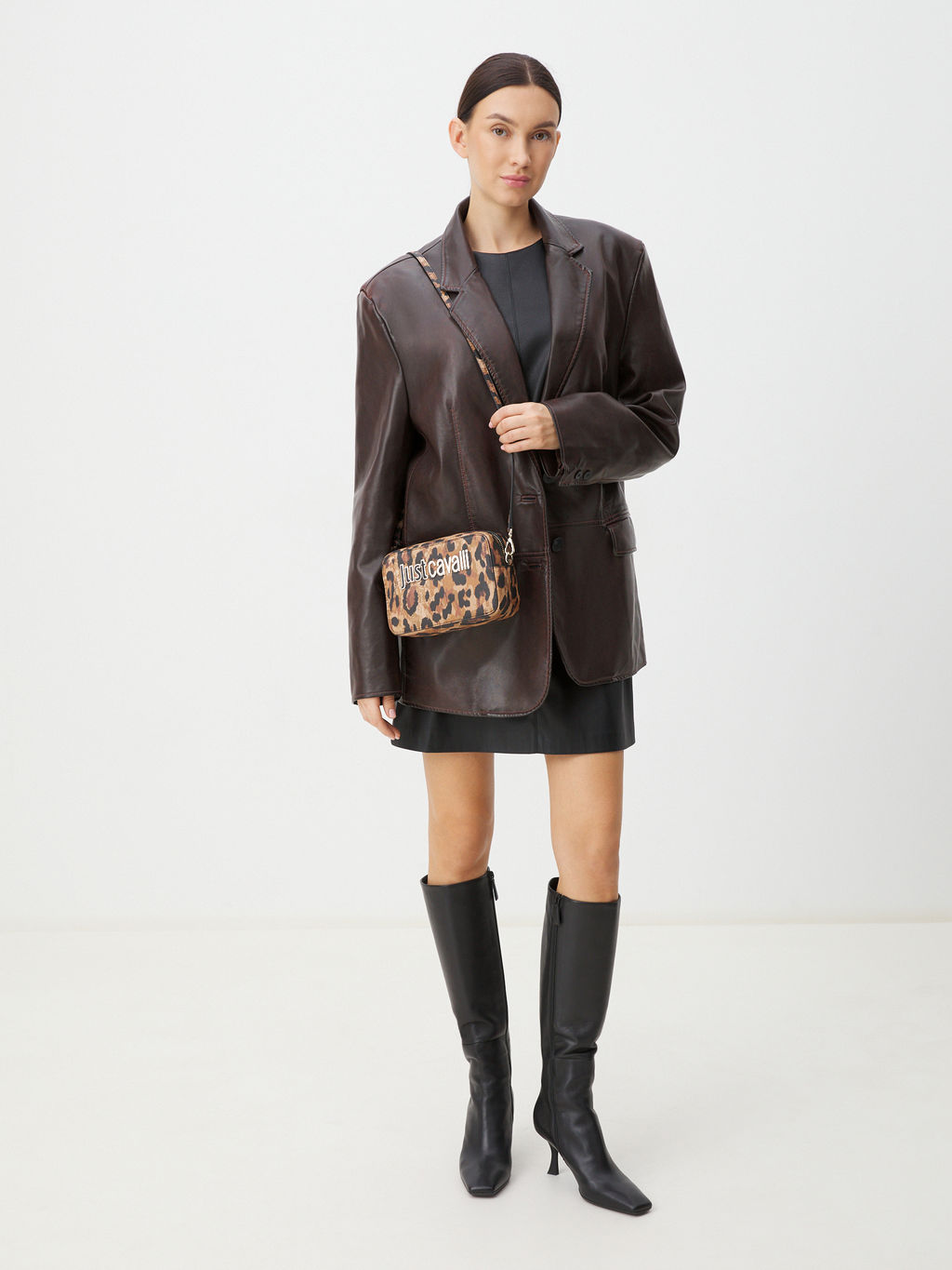 Женское кросс-боди JUST CAVALLI METAL LETTERING Артикул 4107665, леопардовый принт  фото 7