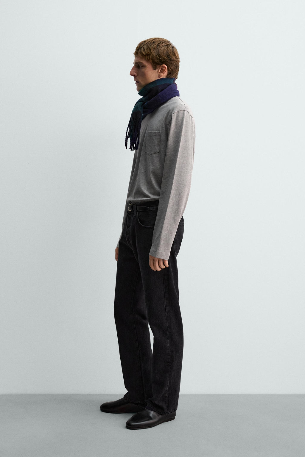CAMISETA MANGA LARGA BOLSILLO AARON LEVINE X ZARA / Gris vigor? фото 4