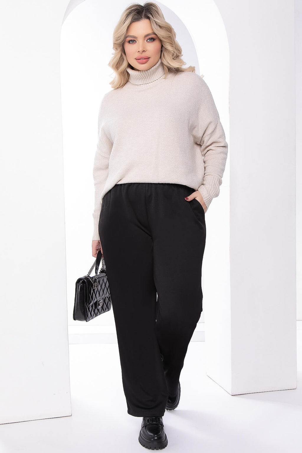 Брюки Брук (блэк) Б7557 - Lt collection фото 25