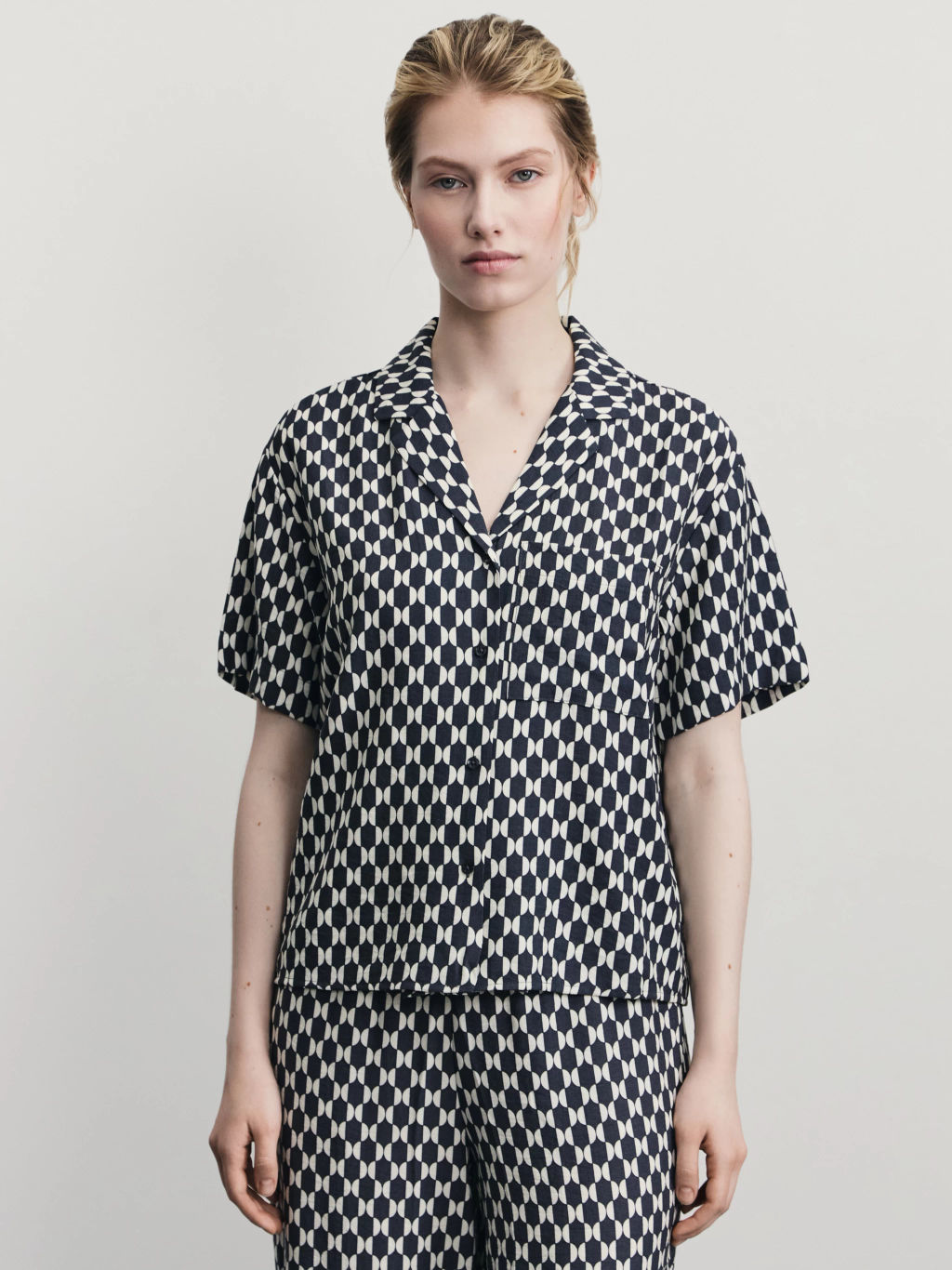 Рубашка из вискозы с принтом / Zarina  фото 3