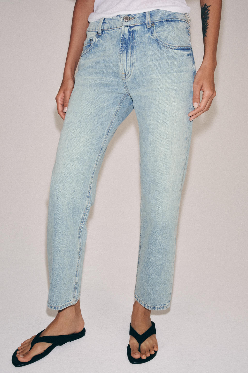 JEANS ZW COLLECTION CIGARRETE TIRO MEDIO / Azul claro - Zara фото 2