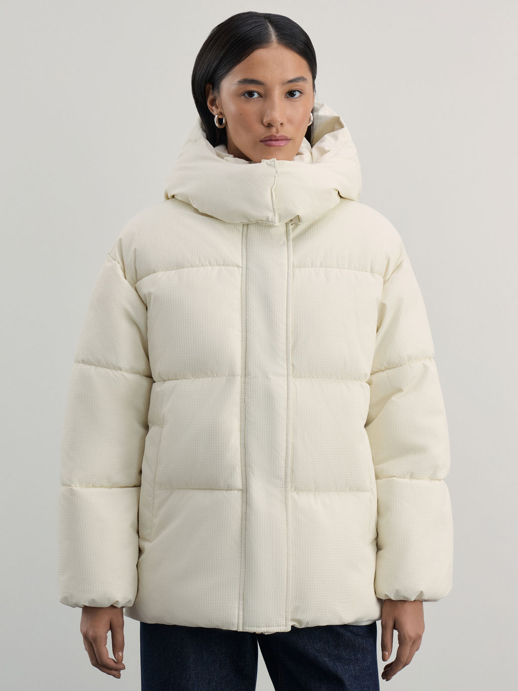 Куртка с капюшоном из фактурной ткани / Zarina  фото 6