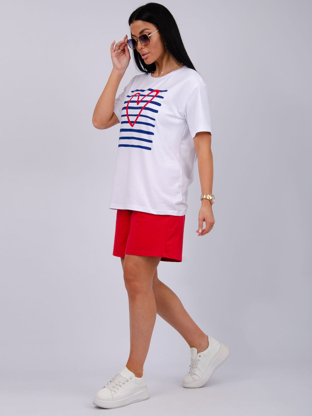 Костюм "Море 3" красный, трикотаж