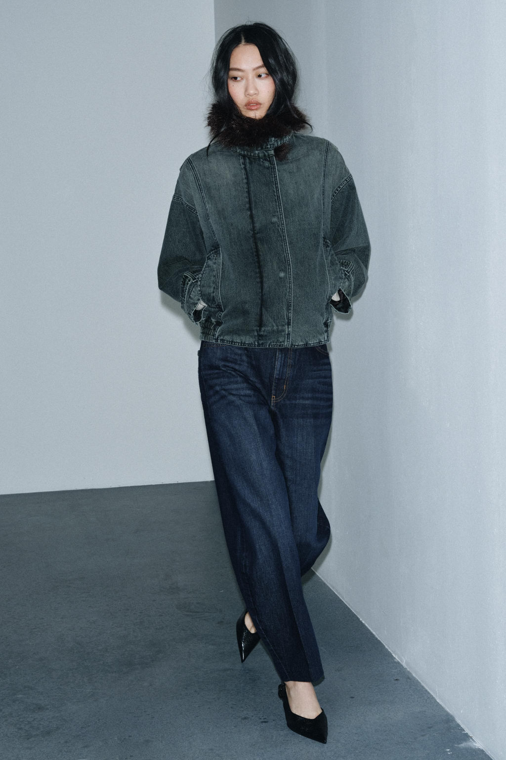 ZW COLLECTION BARREL HIGH-WAIST JEANS - Zara фото 8