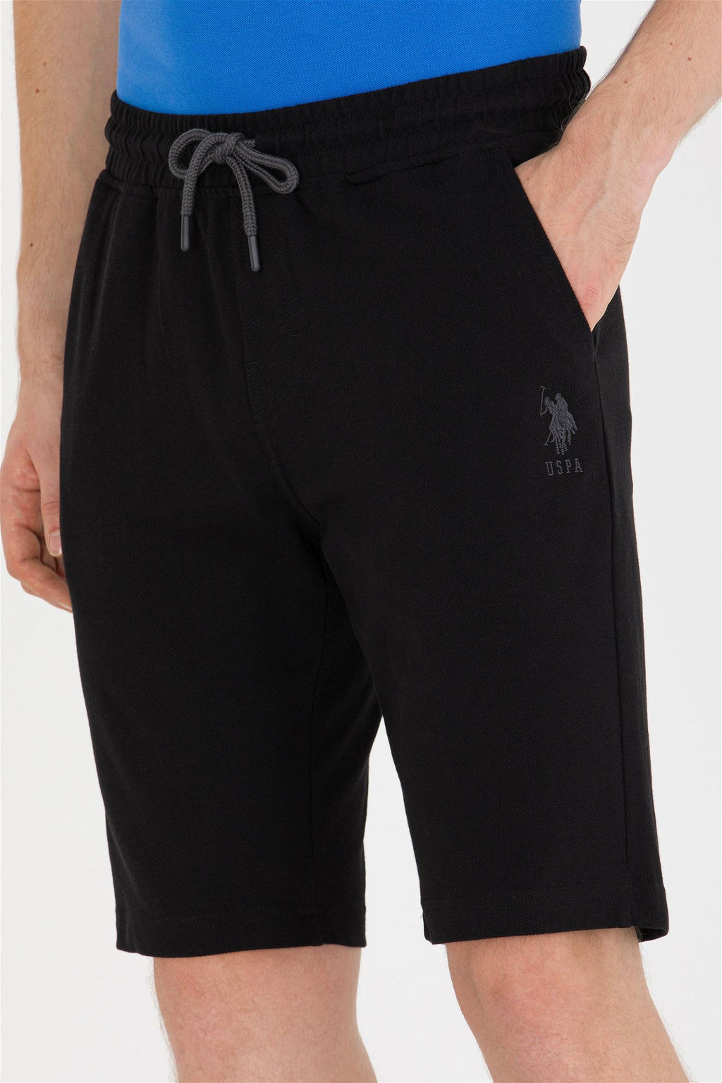 Мужские черные вязаные шорты - U.s. polo assn фото 12