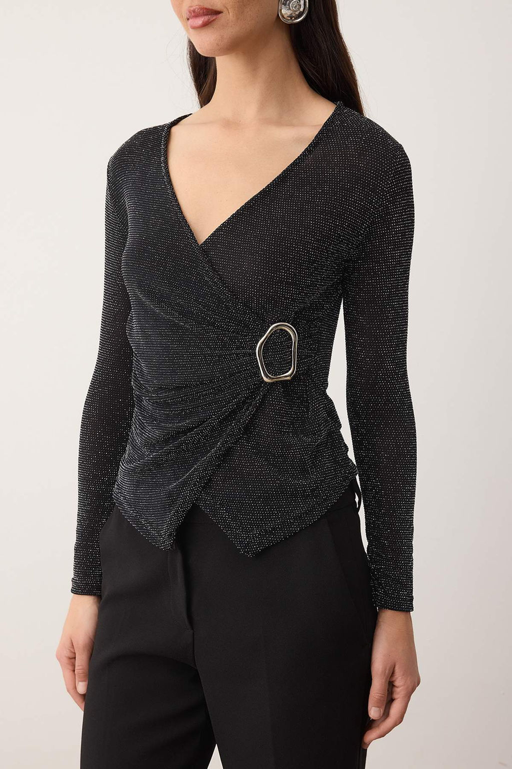 Gumus Simli Orme Gumus Aksesuarl? Bluz TPRAW26BZ00072 - Trendyolmilla фото 3