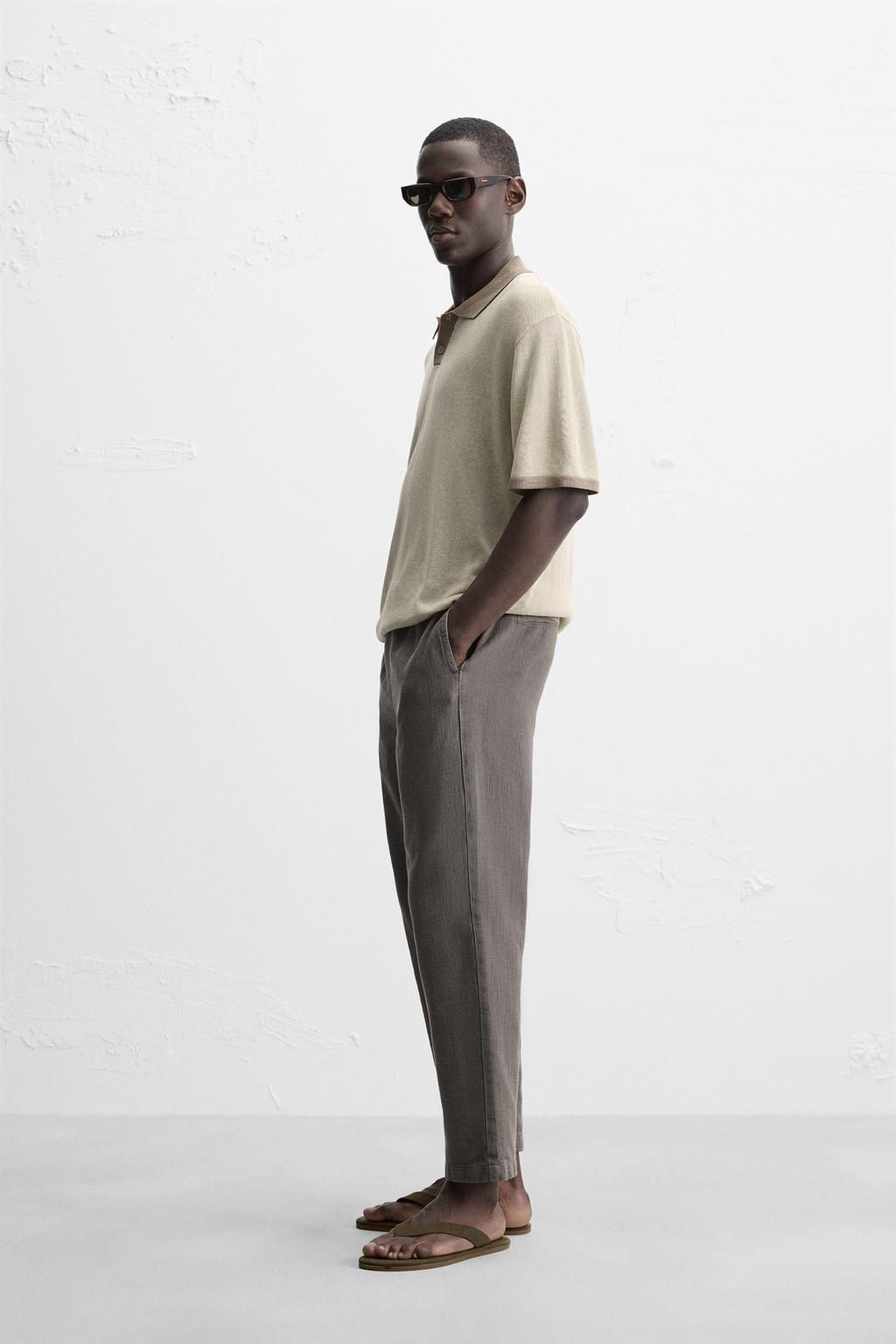 CONTRAST KNIT POLO SHIRT - Zara фото 4