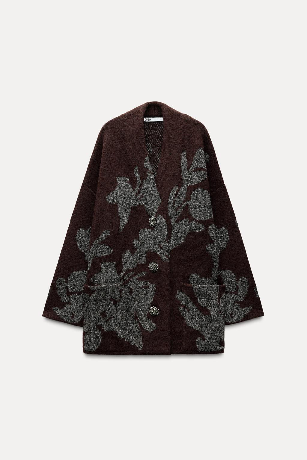 METALLIC KNIT COAT - Zara фото 6