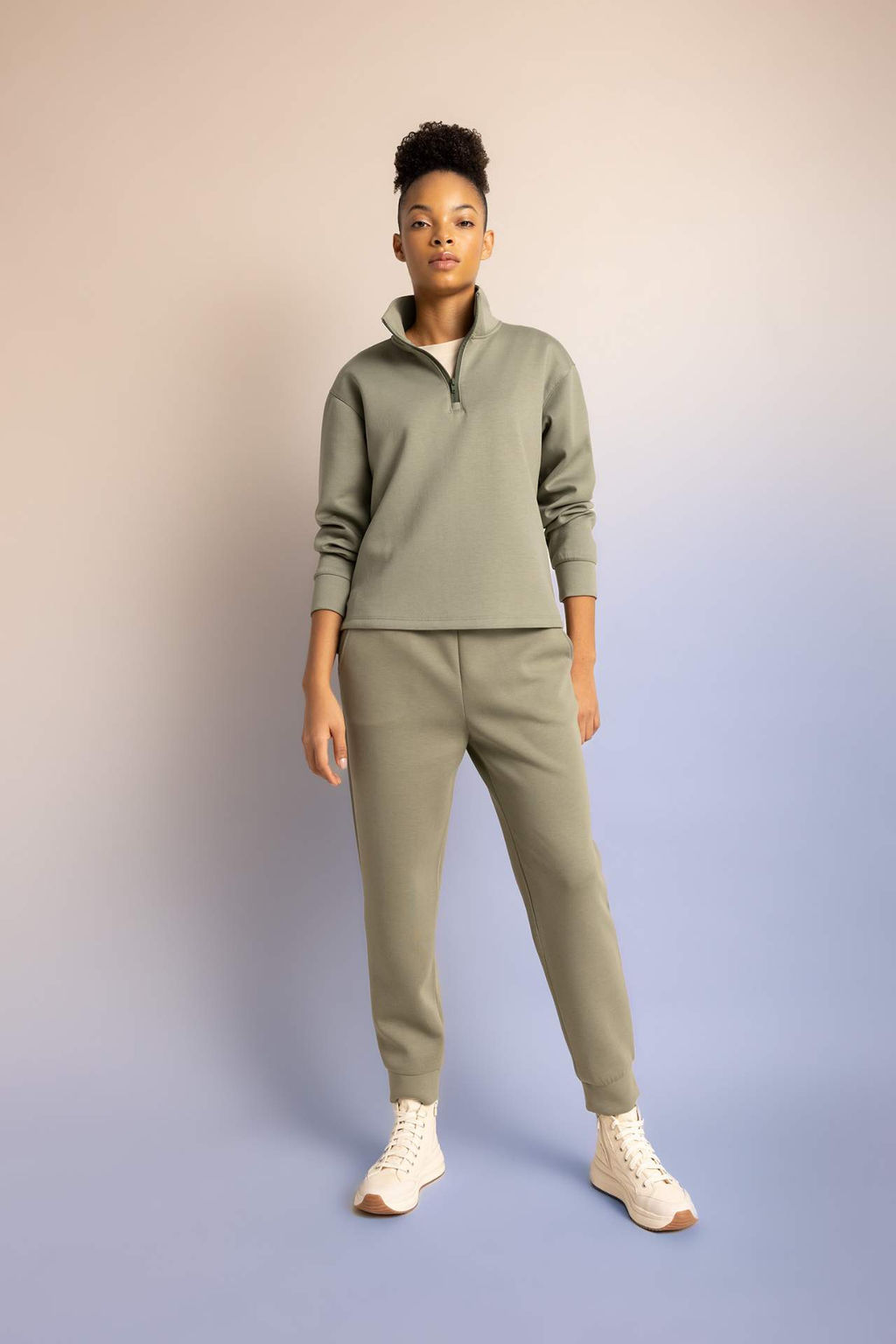 DeFactoFit Jogger Esofman Alt? Standart Fit Beli Lastikli Cepli Basic Duz  фото 3