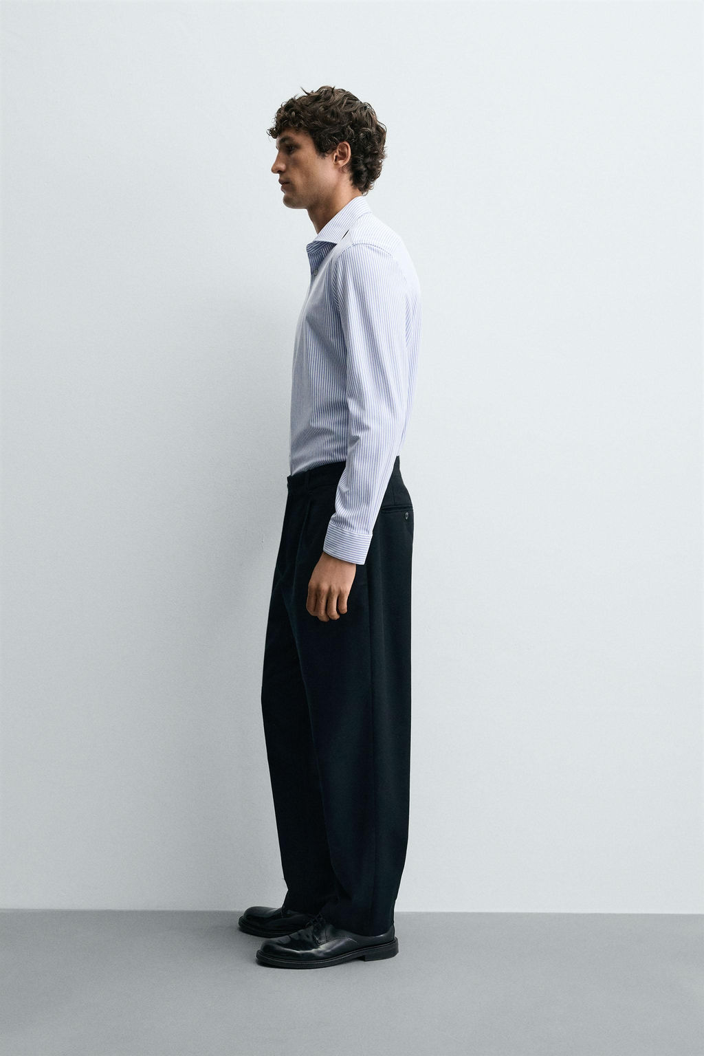 CAMISA REGULAR FIT / Azul / Blanco - Zara фото 4