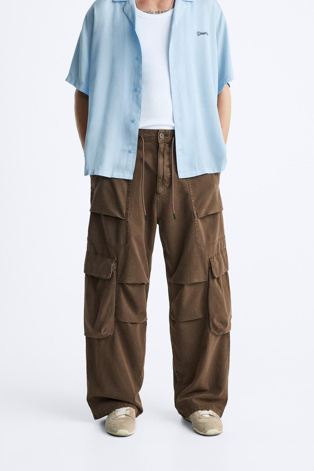 CARGO PARACHUTE TROUSERS - Zara фото 6