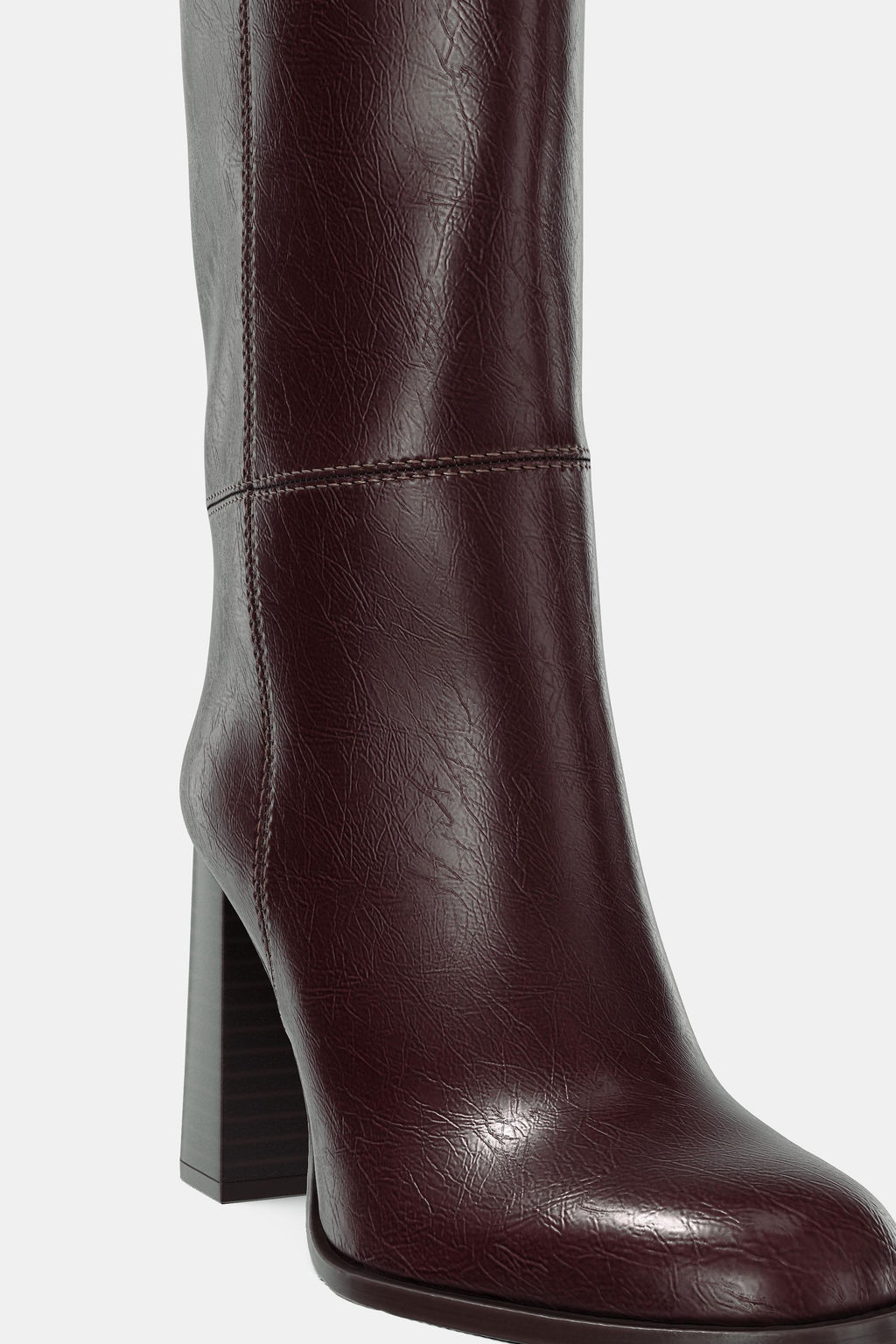 BLOCK HEEL KNEE-HIGH BOOTS