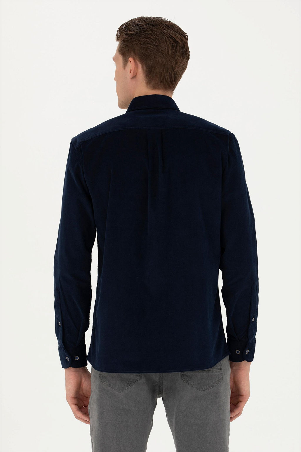 Мужская темно-синяя рубашка с длинным рукавом - U.s. polo assn фото 5