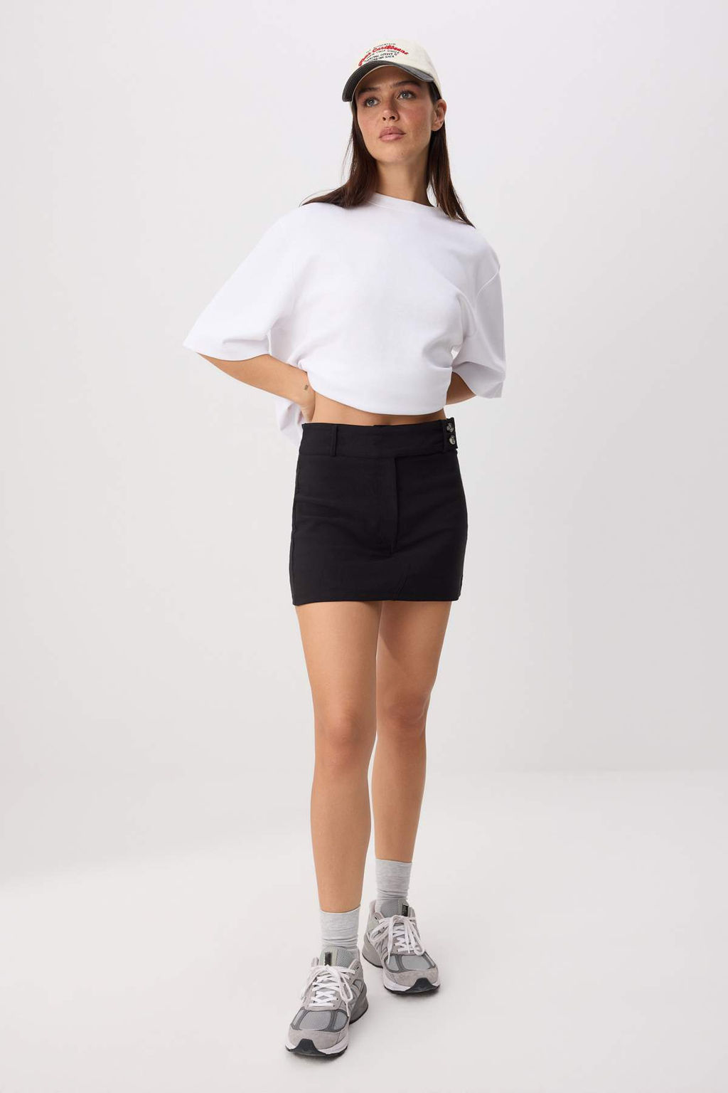 Siyah Mini Esnek Kuma_ _ort Etek _ort & Bermuda TWOSS26SR00232