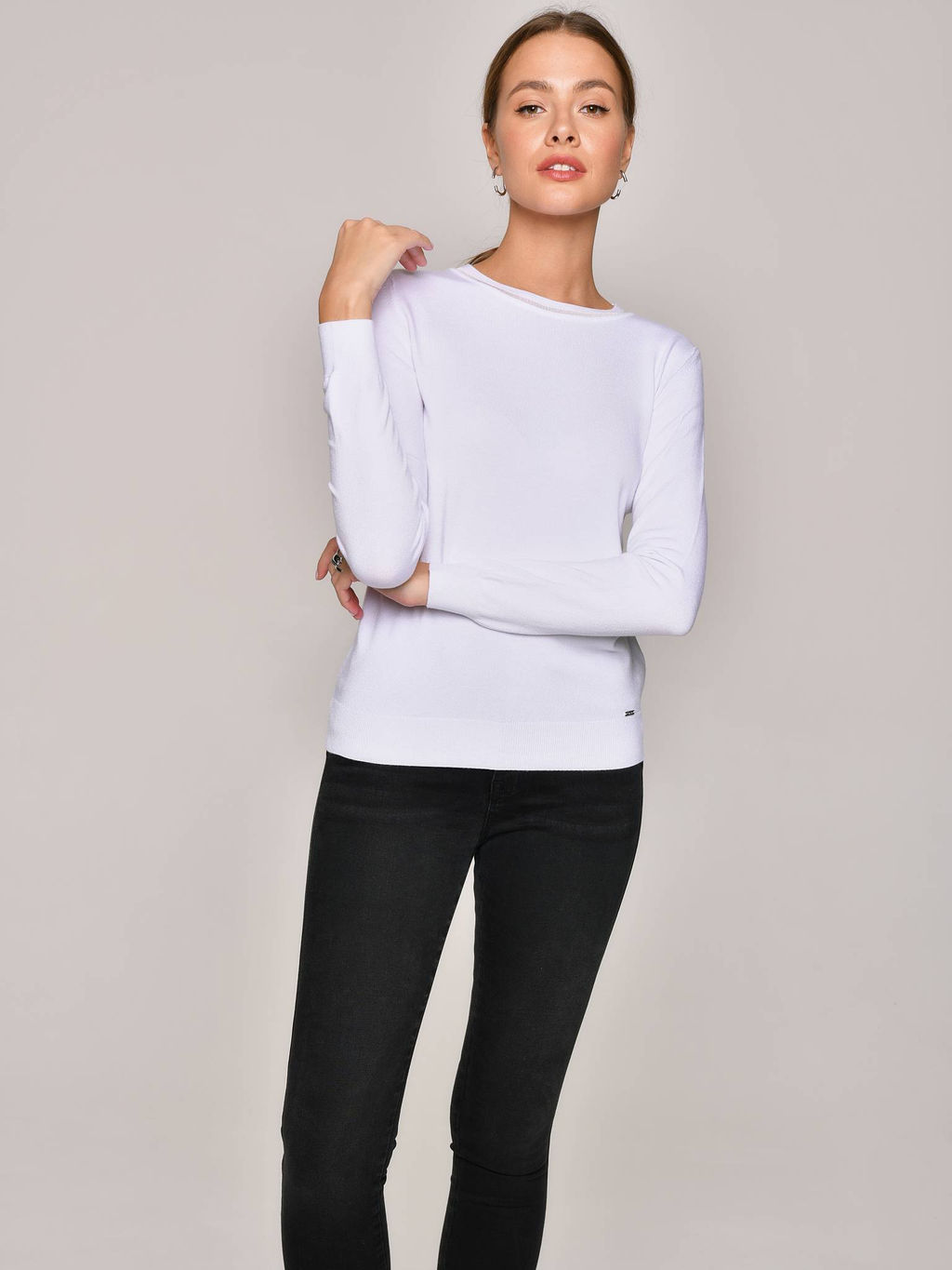 CONTE Джемпер из пряжи с вискозой LDK 097 optical white - Conte elegant фото 3