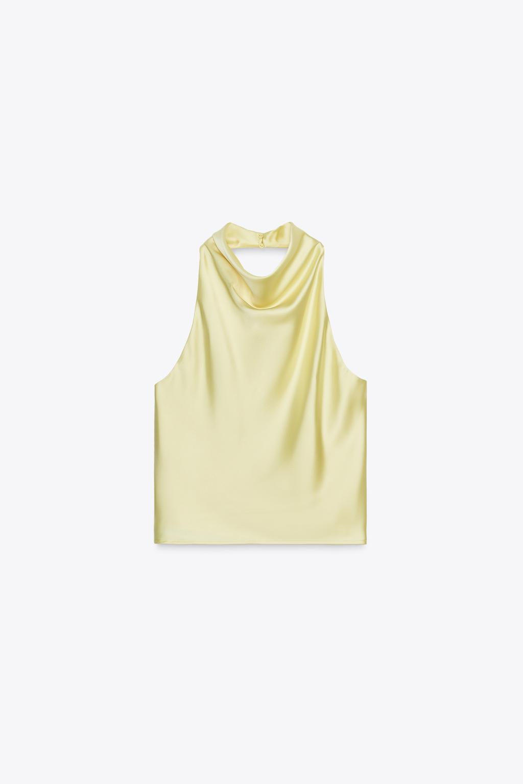 SATIN HALTER TOP - Zara фото 21