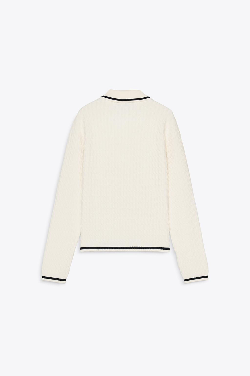 CABLE KNIT POLO NECK JUMPER - Zara фото 6