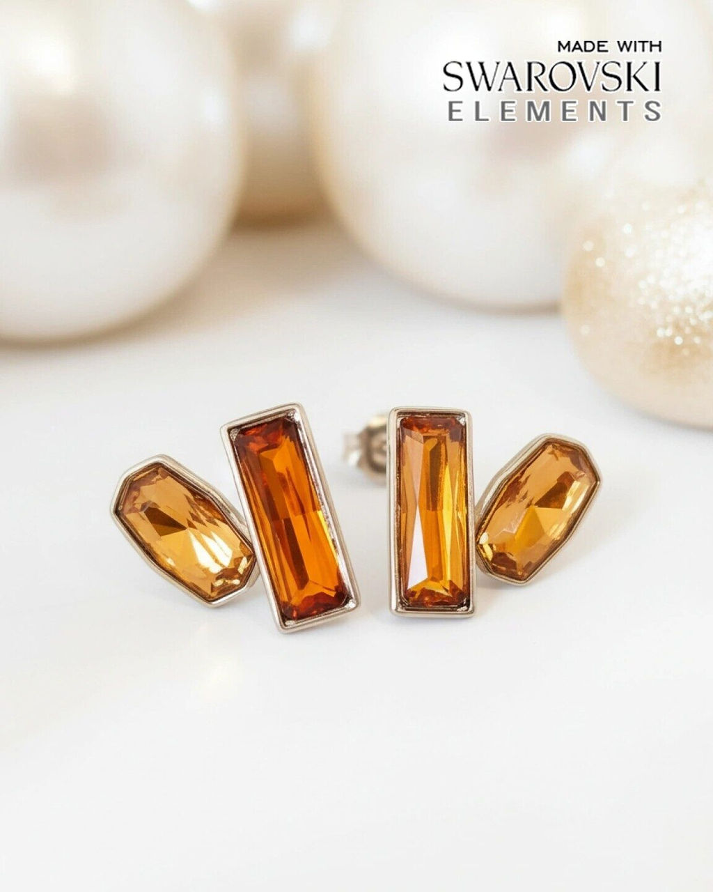 Серьги с кристаллами Swarovski