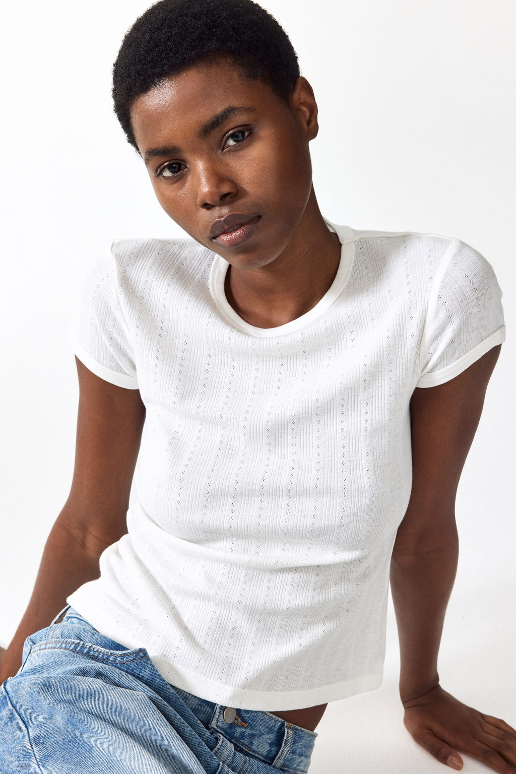 Camiseta en punto pointelle - H&m фото 5