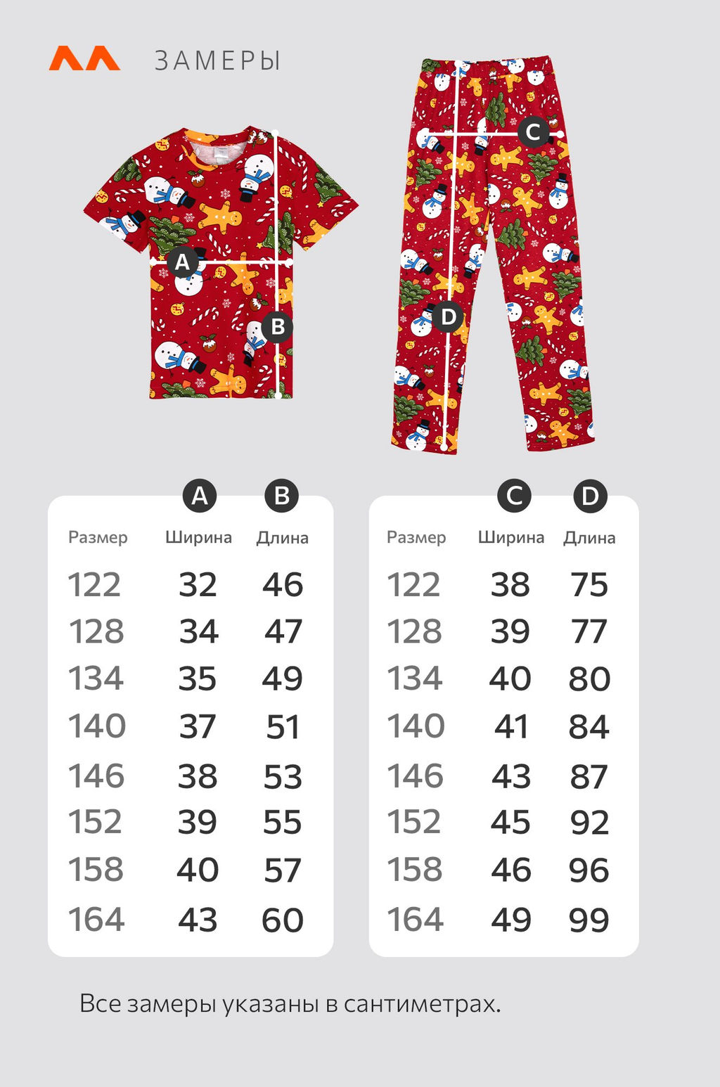 Детская новогодняя пижама Happyfox