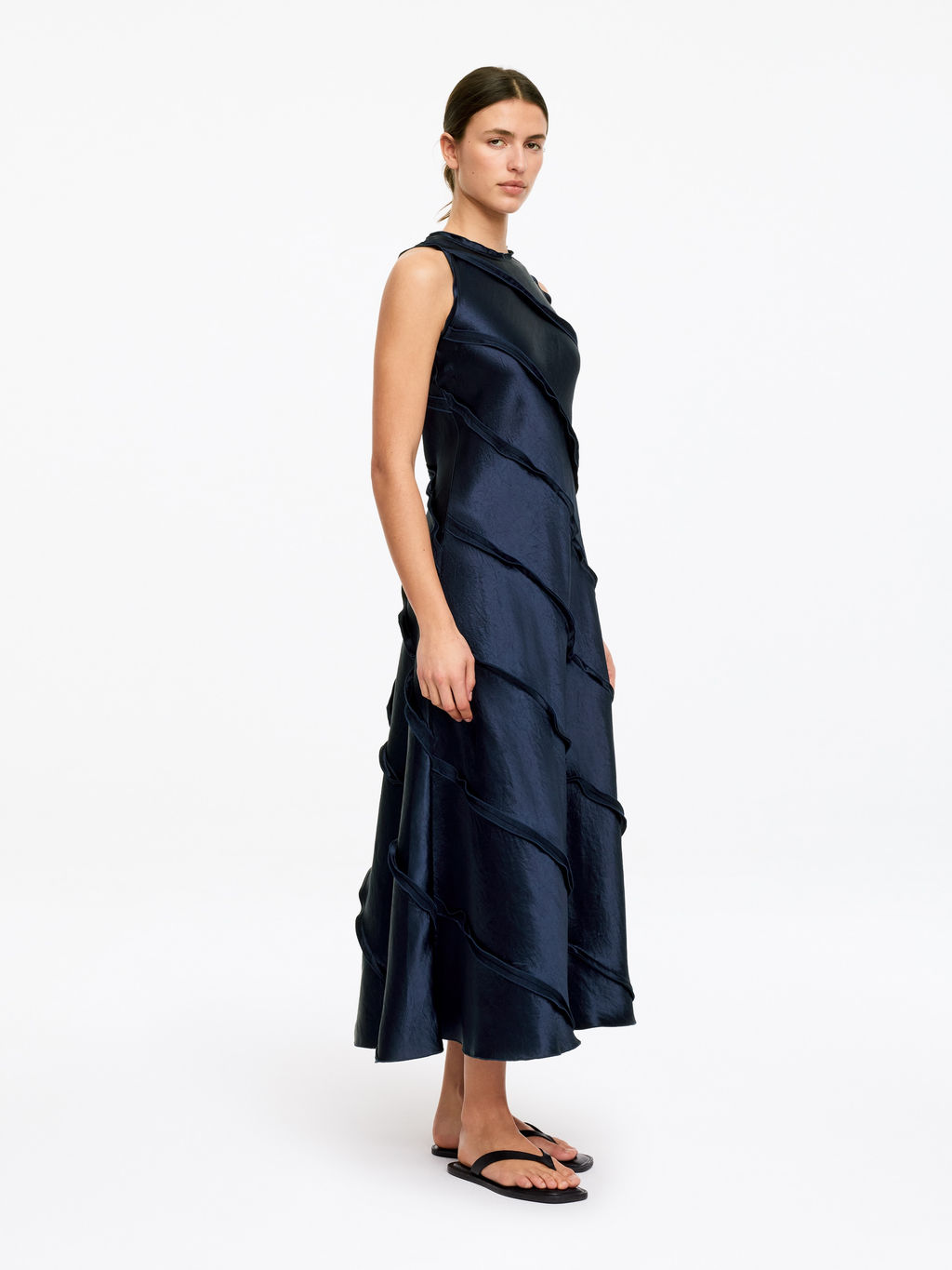 Vestido de sat?n con volantes - H&m фото 6