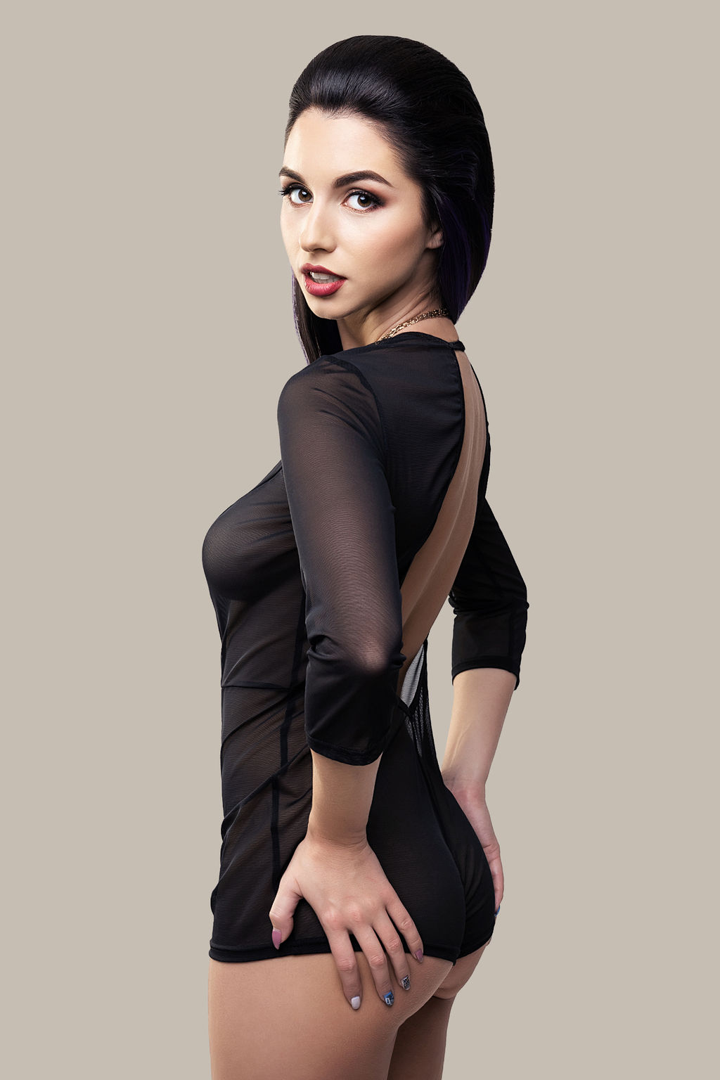 Эротический комбинезон Waname Preciosity с рукавами черный (50-52) - Waname apparel фото 6