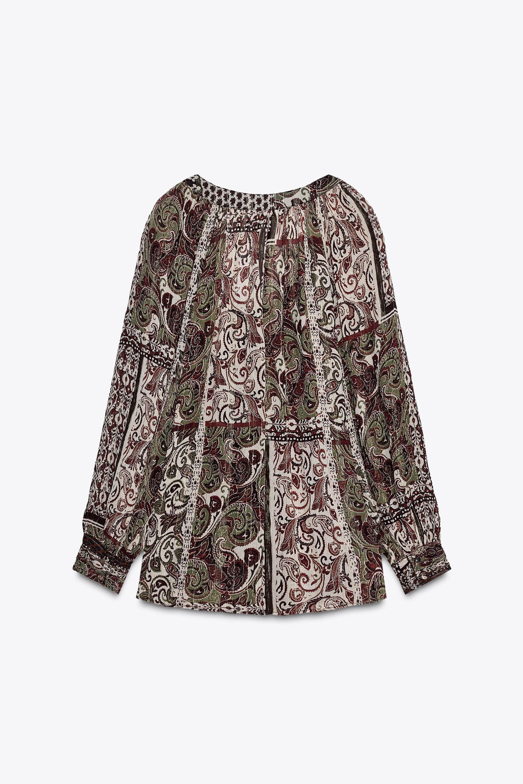 BEADED BLOUSE WITH METALLIC THREAD PRINT - Zara фото 7