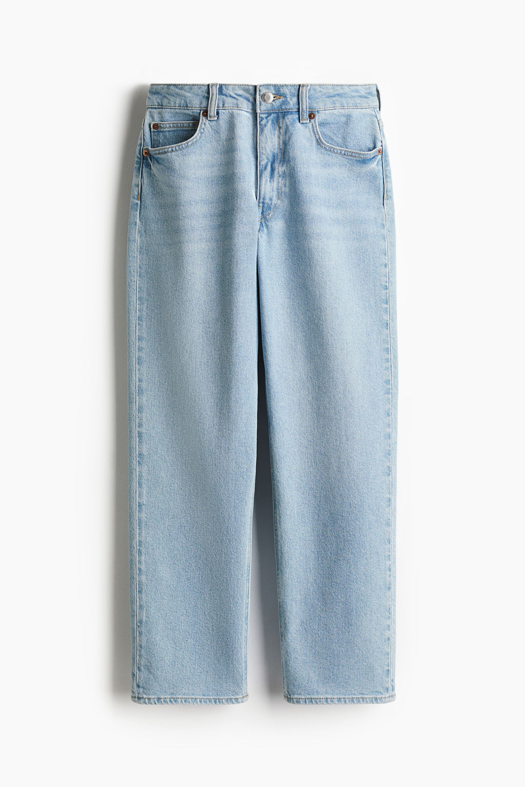 Slim Straight High Ankle Jeans - H&m фото 7