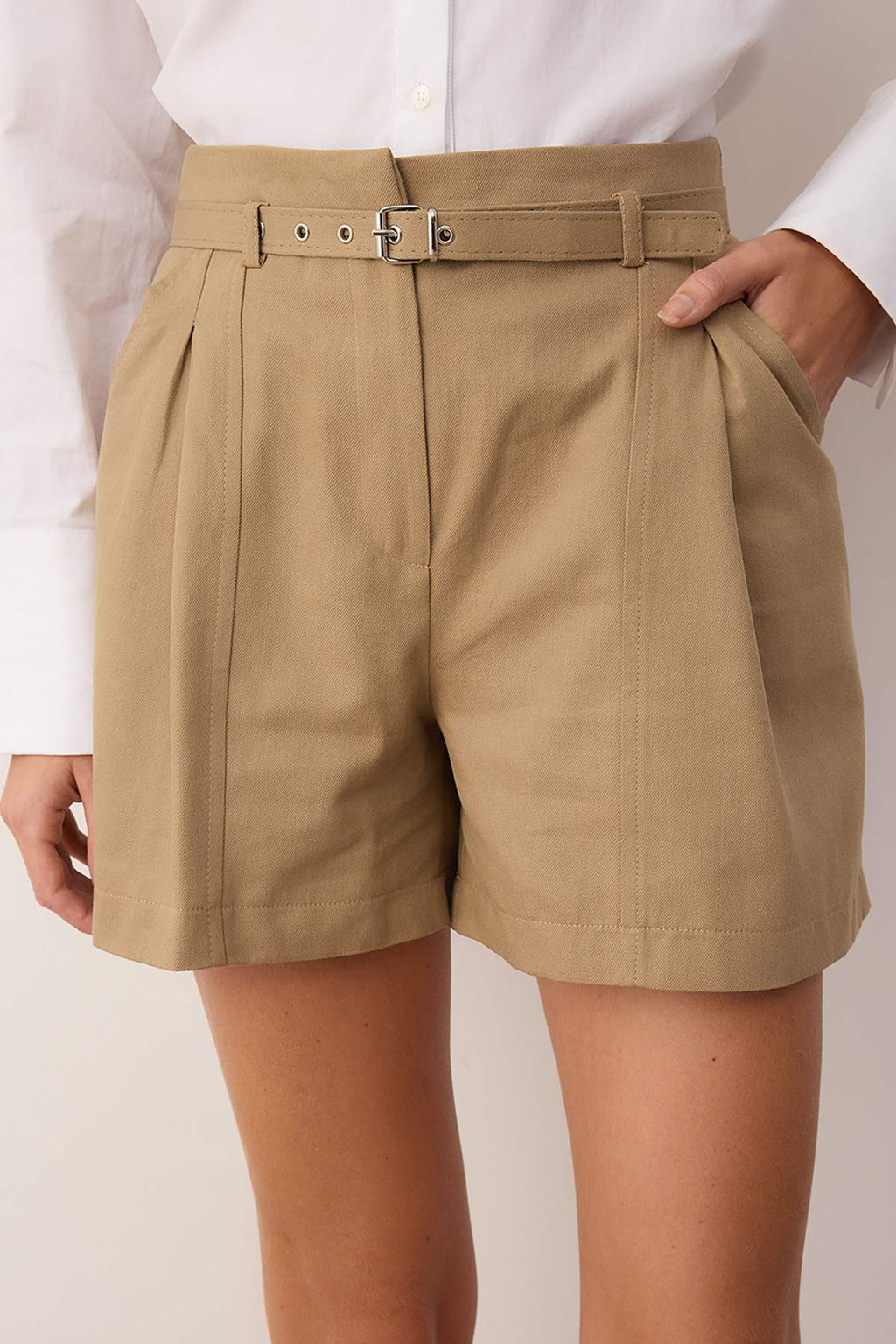 Vizon Gabardin Pamuklu Kemerli City Boy Sort & Bermuda TWOAW26SR00009