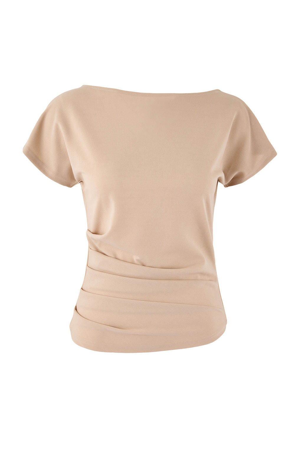 Tas Fitted/Vucuda Oturan Kay?k Yaka Dusuk Kol K?sa Kollu Scuba Krep Orme Bluz TWOSS26BZ00080 - Trendyolmilla фото 5