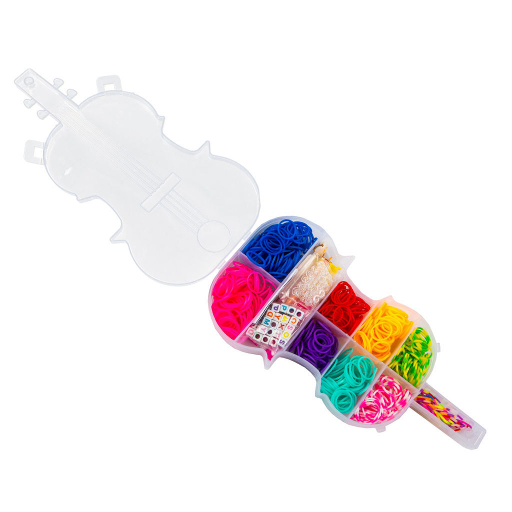 Hobbius SLB-18 Набор для плетения из резинок Скрипка 450 шт ассорти  фото 3