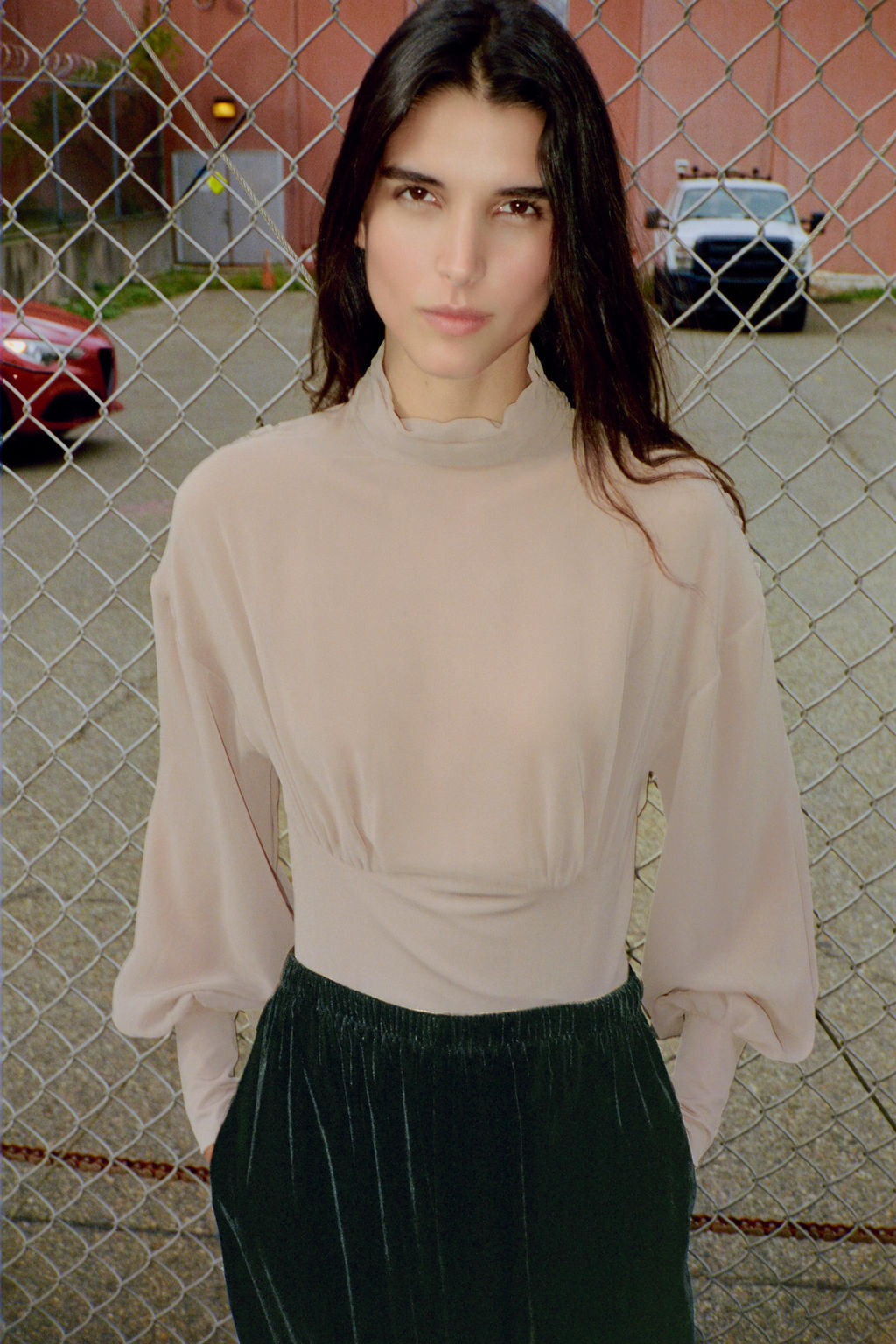 GEORGETTE BODYSUIT WITH BACK DETAIL - Zara фото 3