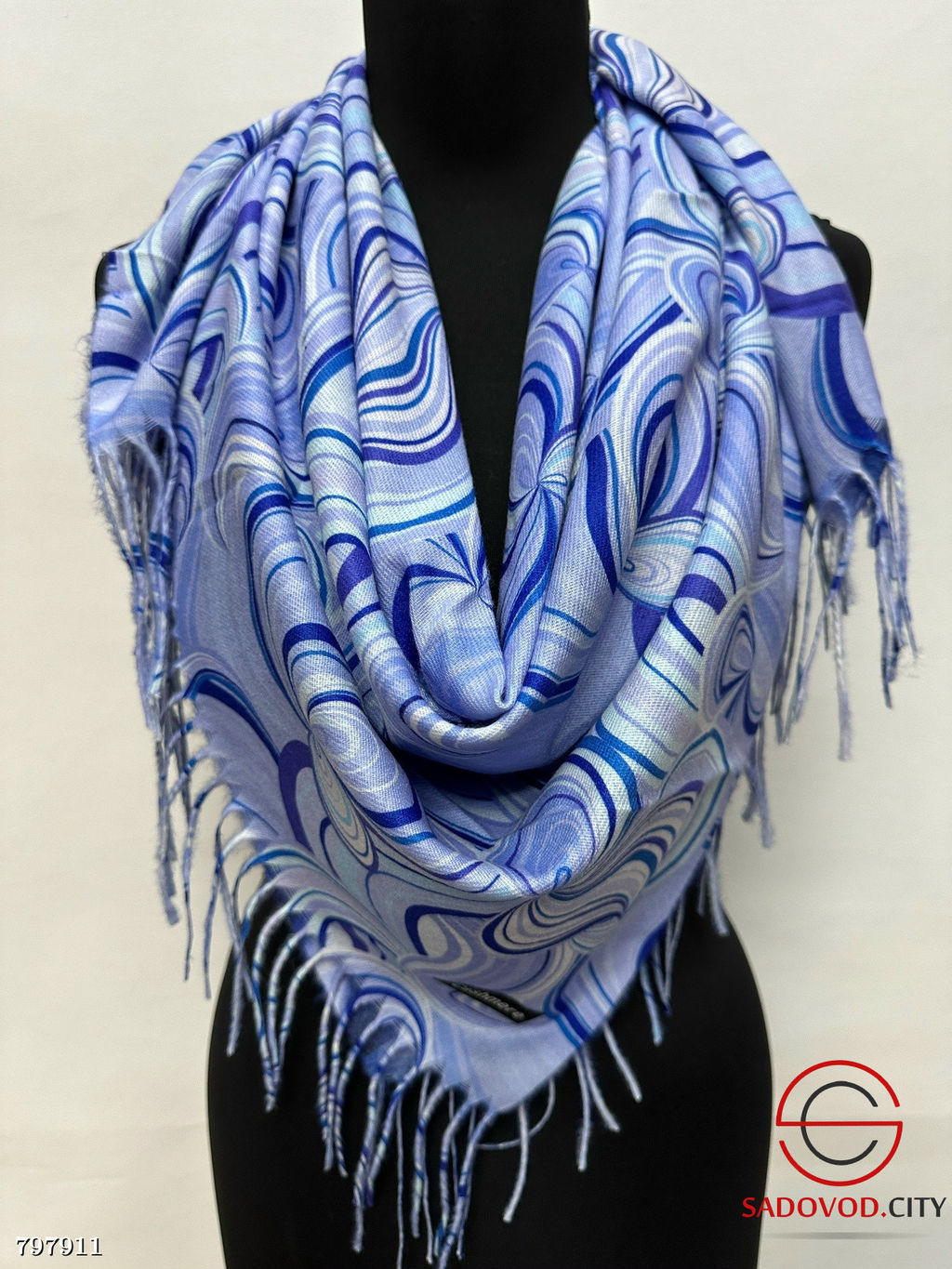 Тёплый двусторонний платок из 100% Cashmere