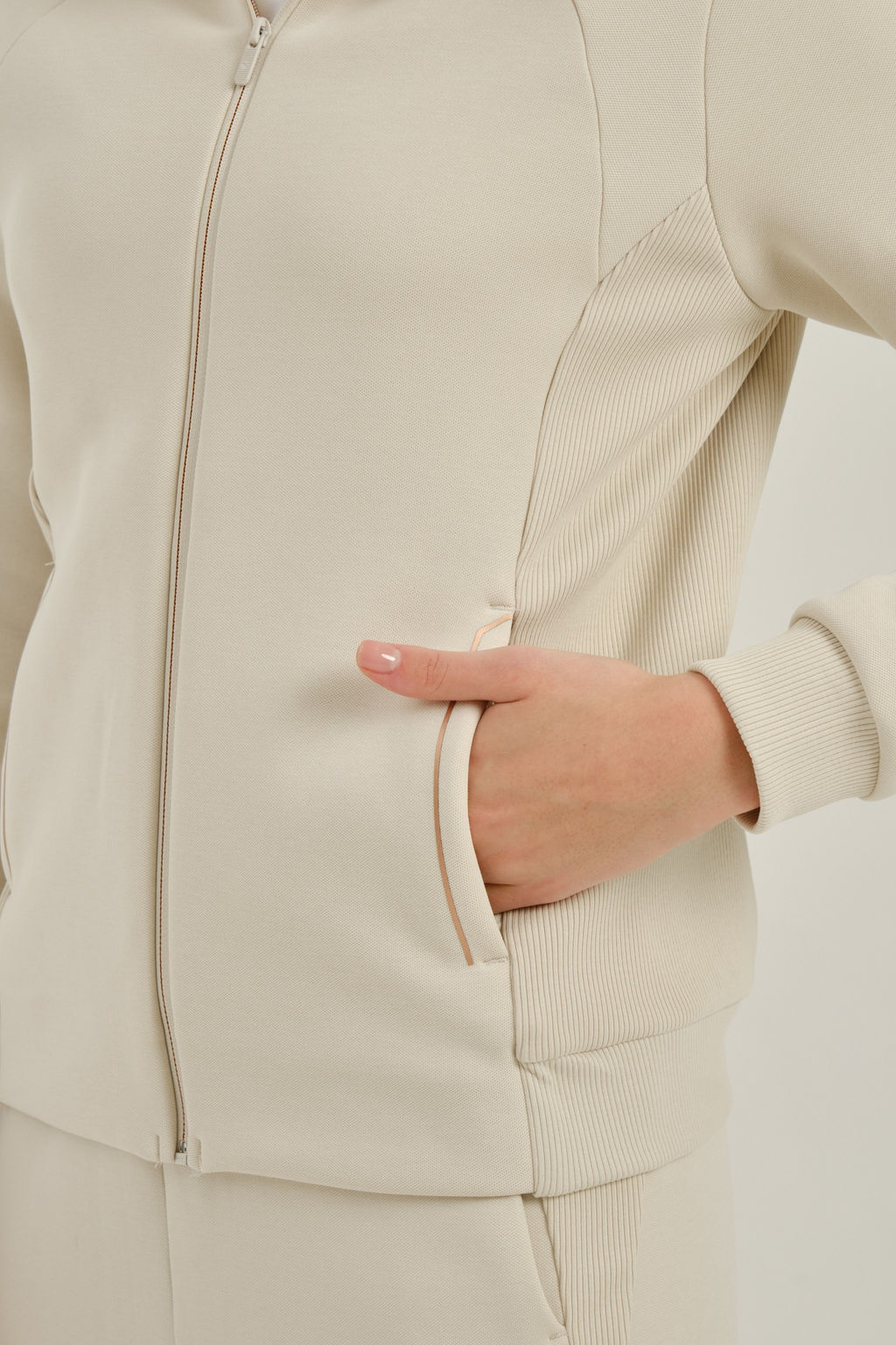 Толстовка на молнии Серый TRN Knit Track Top - Anta фото 4