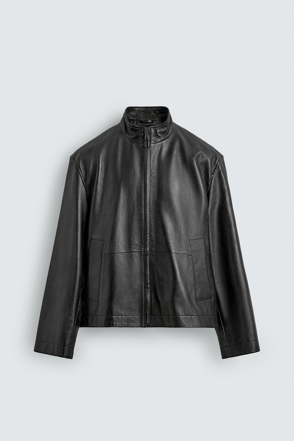 RELAXED FIT LEATHER JACKET - Zara фото 6