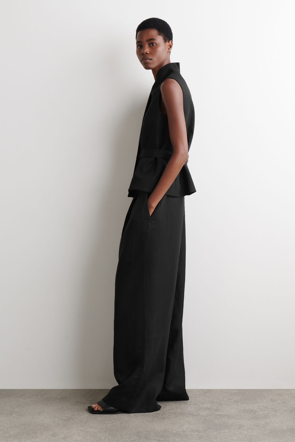 PANTALONES WIDE LEG MEZCLA LINO RELAXED FIT - H&m фото 3