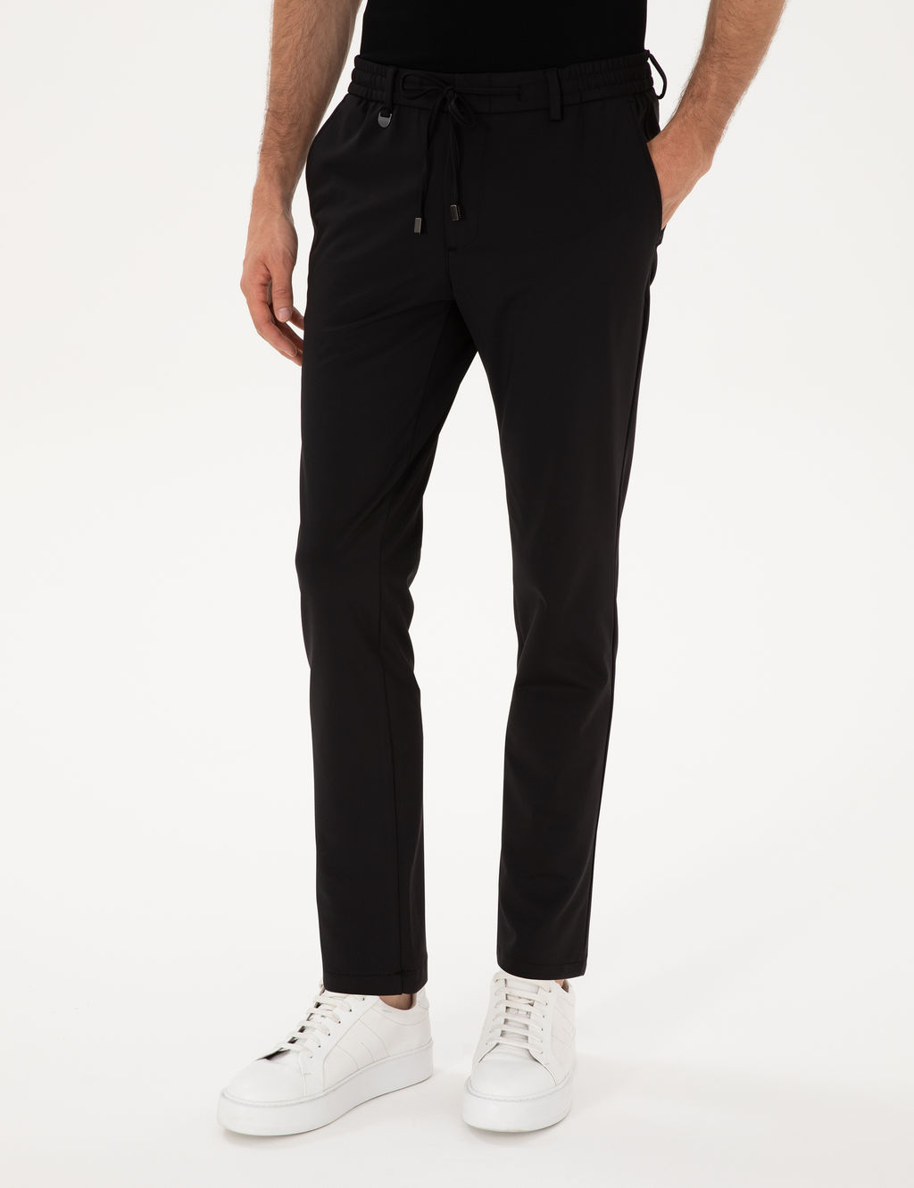 Siyah Slim Fit Klasik Jogger Pantolon