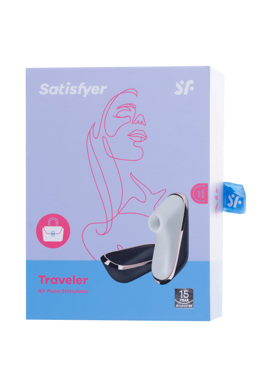 Вакуумно-волновой стимулятор клитора Satisfyer Traveler, силикон, баклажан, 10,7 см