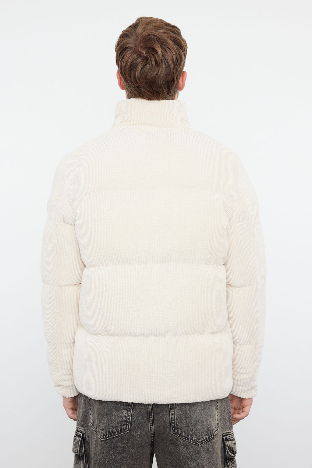 TRENDYOL MAN Camel Regular Fit Dik Yaka Fitilli Kadife Sisme K?sl?k Mont TMNAW22MO0182 - Trendyolmilla фото 27