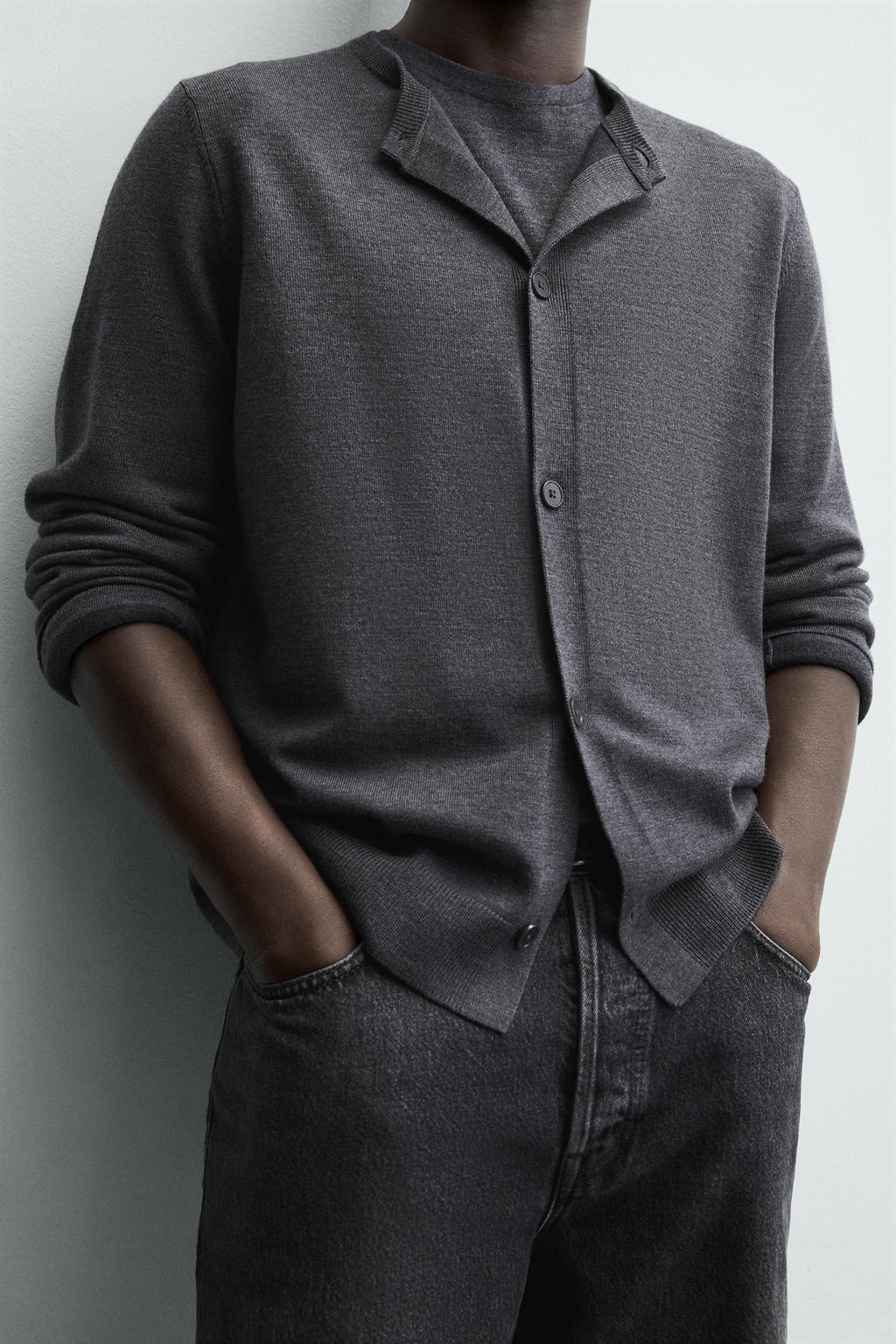 REGULAR FIT CARDIGAN WITH WOOL - Zara фото 6