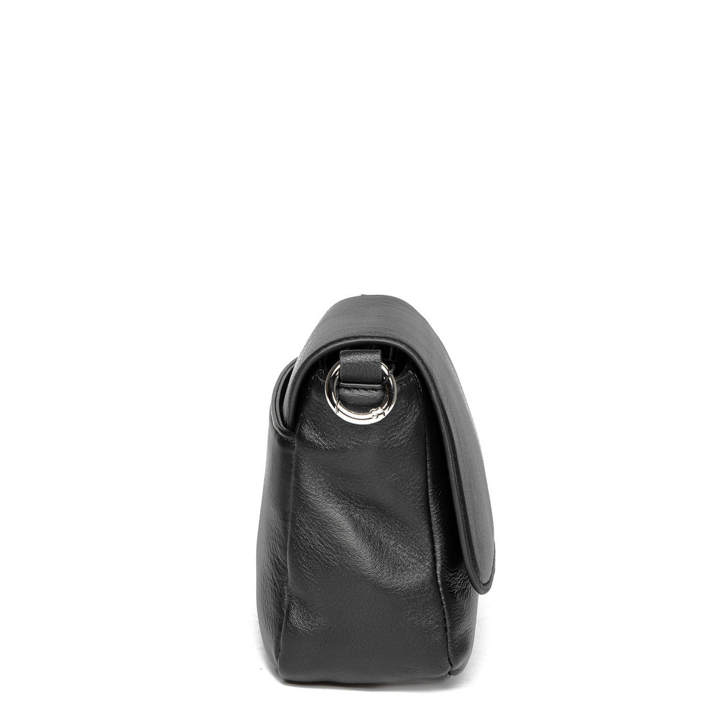TH1011-1P black, женская кожаная сумка "Багетка", Barcelo Biagi