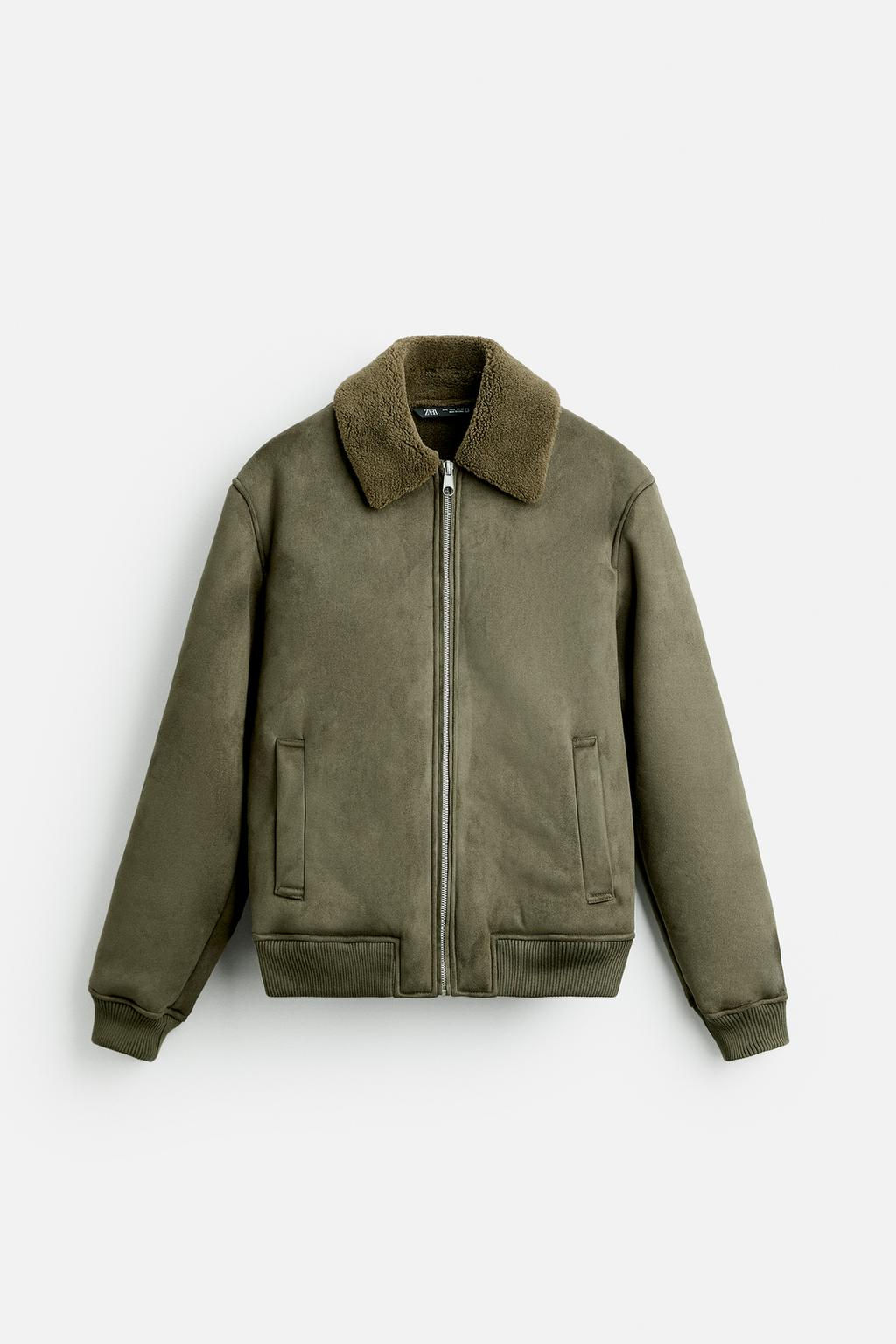 FAUX SUEDE CONTRAST JACKET - Zara фото 16