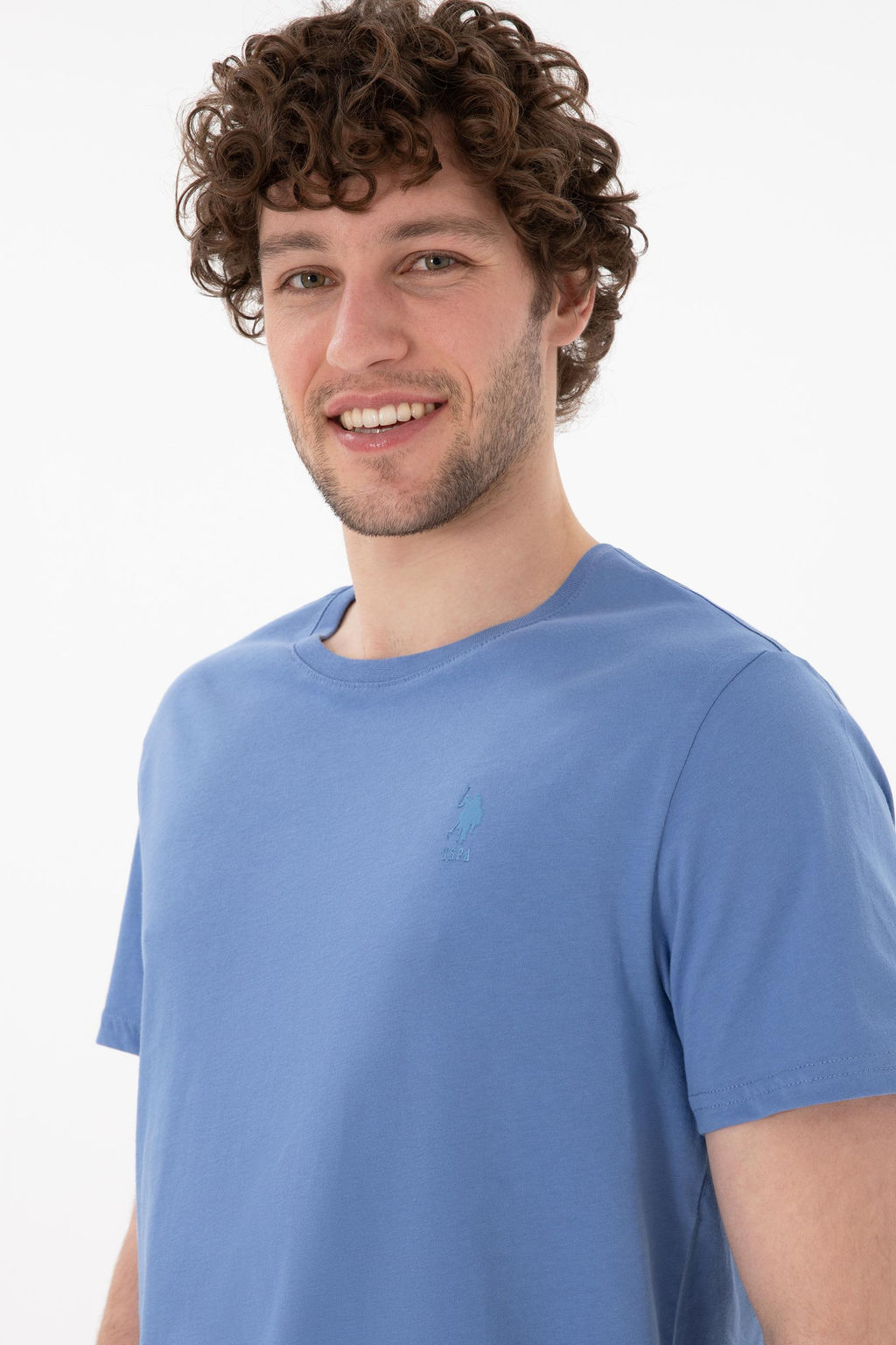 Erkek Regular Fit Bisiklet Yaka Koyu Mavi Basic Ti__rt Sepette S_rpriz _ndirim - U.s. polo assn фото 3