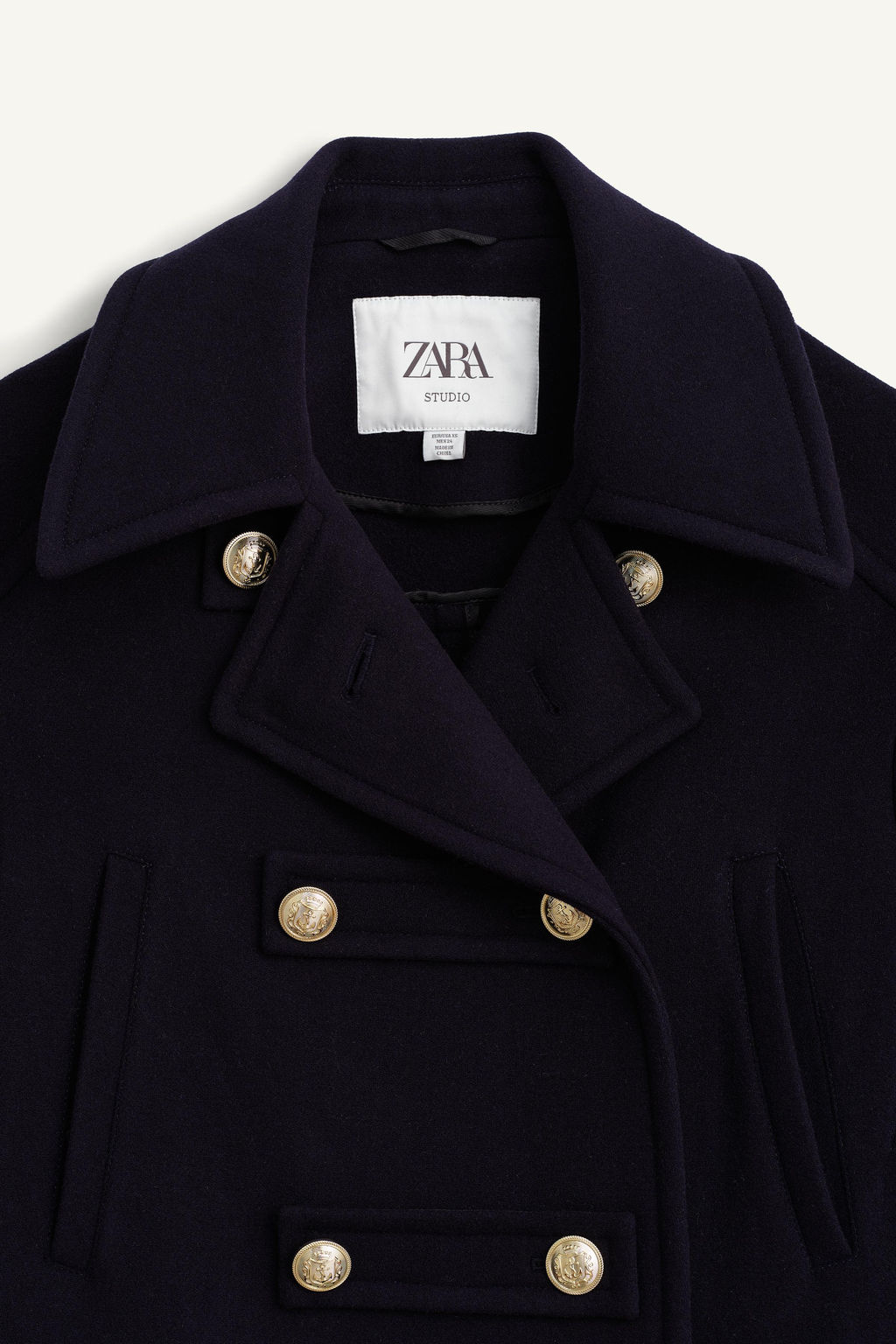 LIMITED EDITION WOOL BLEND DOUBLE-BREASTED COAT - Zara фото 9