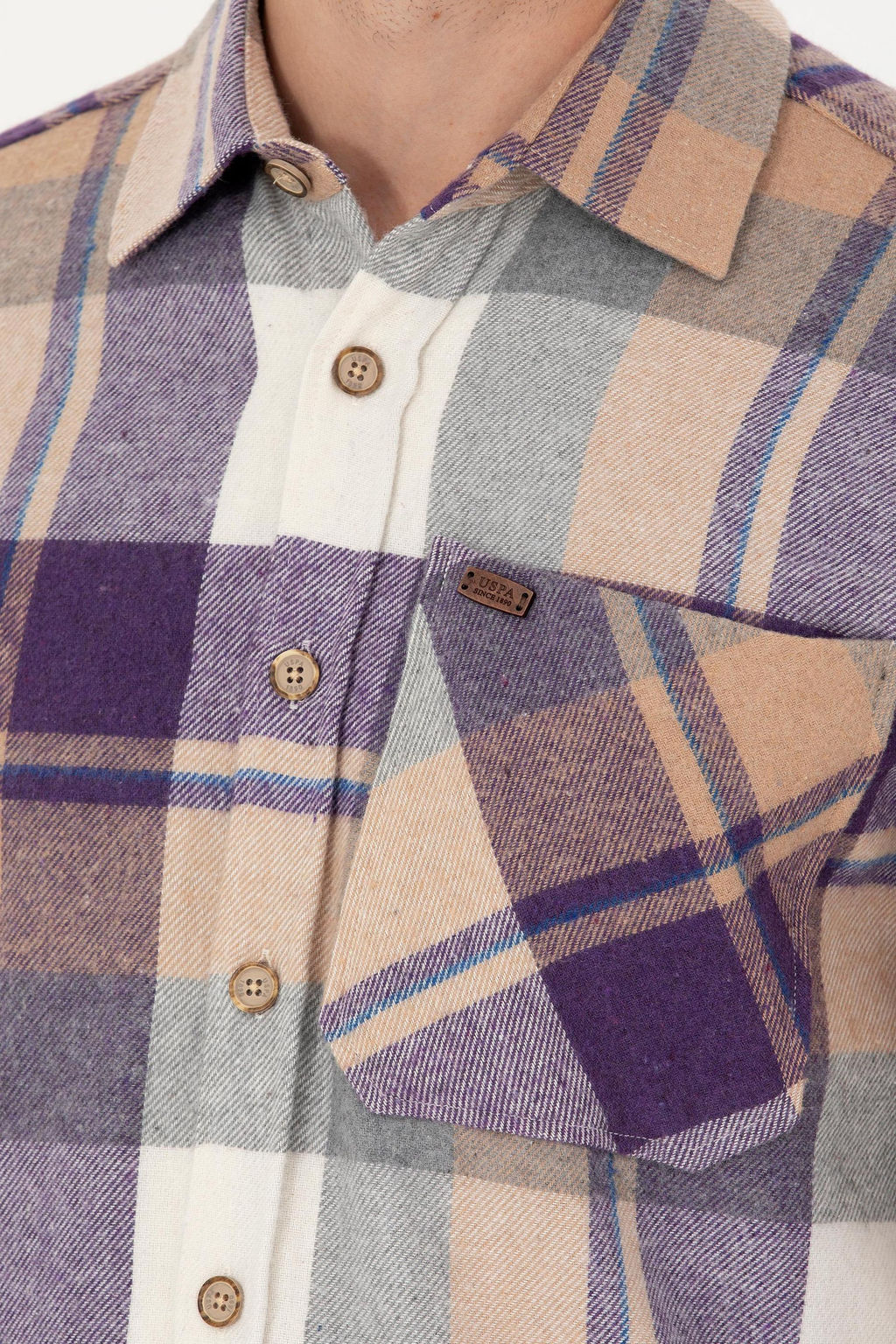 U. S. Polo Assn Мужская рубашка Lumberjack светло-коричневого цвета - U.s. polo assn фото 21