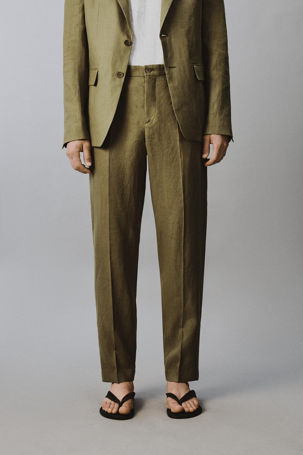 PANTAL?N TRAJE 100% LINO / Aceite - Zara фото 2