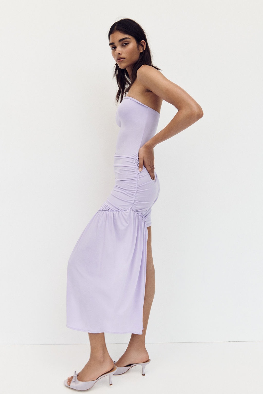 Vestido bandeau con panel drapeado - H&m фото 3