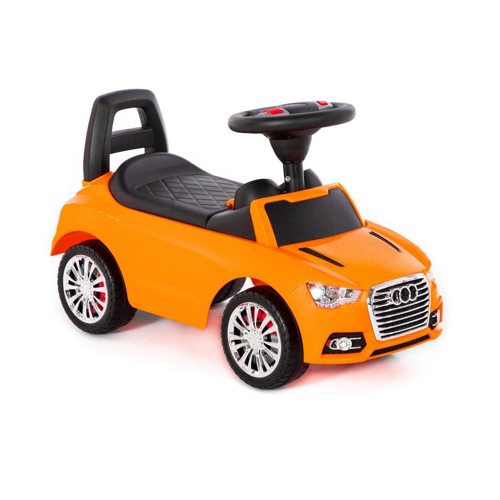 Каталка-автомобиль SuperCar №2 со звуковым сигналом (оранжевая) - Полесье фото 6