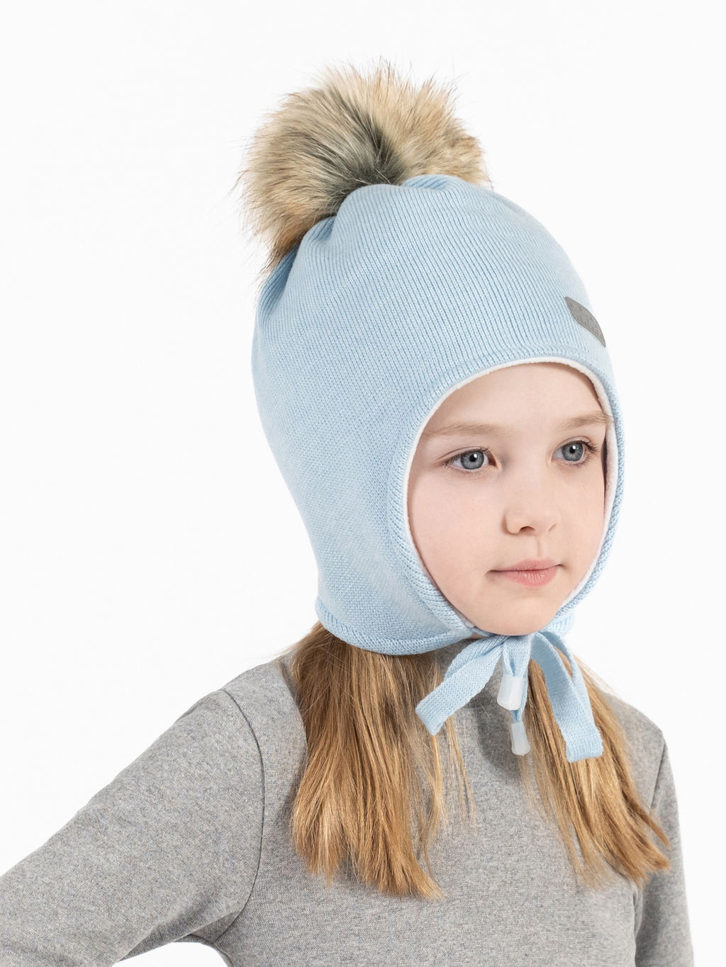 Шапка детская светло-голубая Ш-088 (48)
